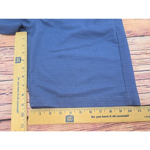Travis Mathew Mens Blue Striped Flat Front Golf Shorts 34 *Small flaw* - Picture 7 of 7